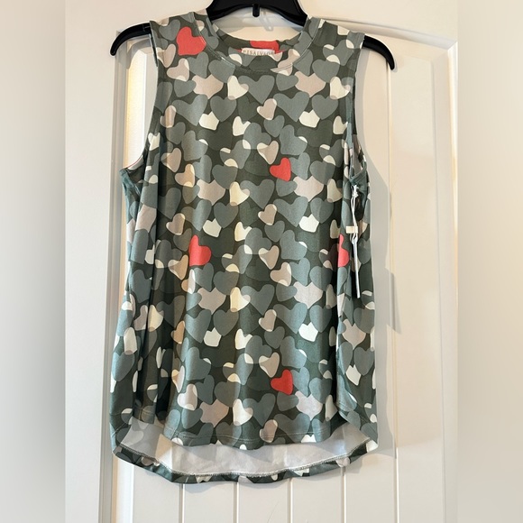 NWT! PJ SALVAGE MULTI HEART TOP - Picture 2 of 4